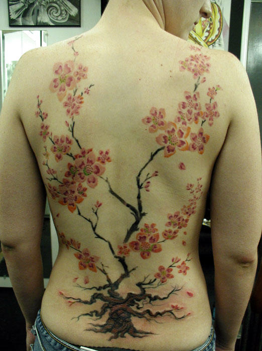 Cherry blossom are 1 with the preferred Japanese flower tattoos for girls