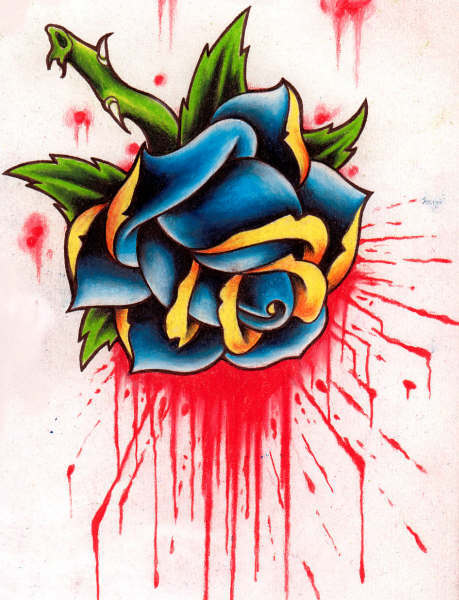 rose barbed wire tattoo