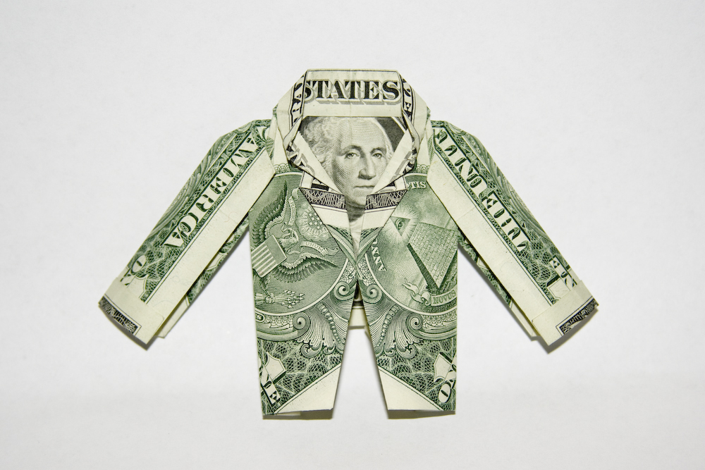 Origami com dólar